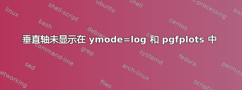 垂直轴未显示在 ymode=log 和 pgfplots 中