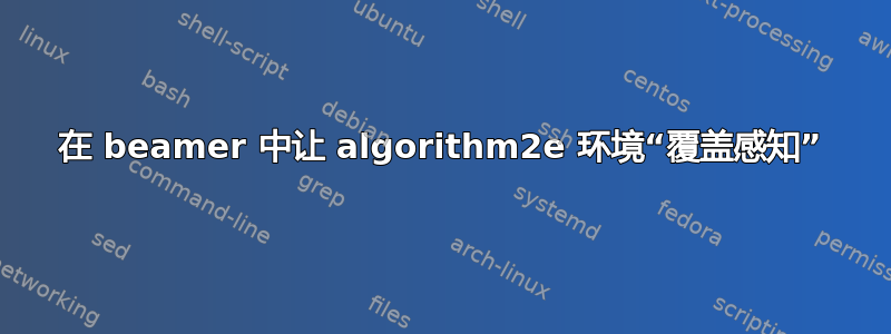 在 beamer 中让 algorithm2e 环境“覆盖感知”