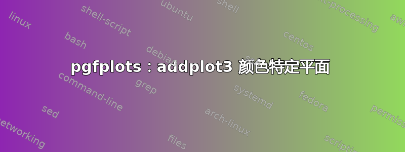 pgfplots：addplot3 颜色特定平面