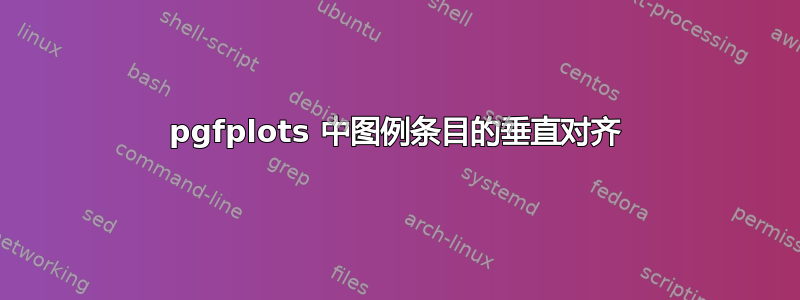 pgfplots 中图例条目的垂直对齐