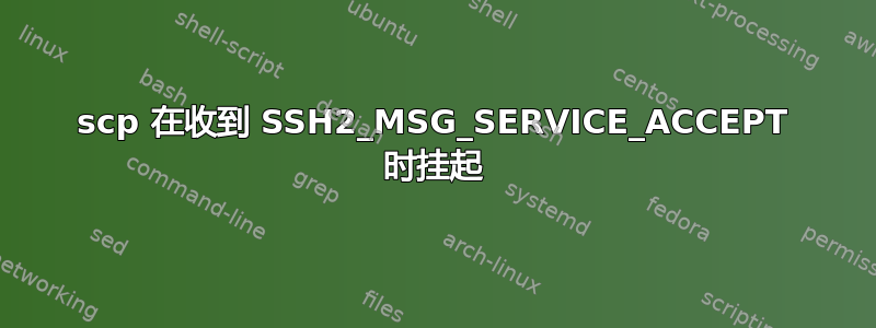 scp 在收到 SSH2_MSG_SERVICE_ACCEPT 时挂起