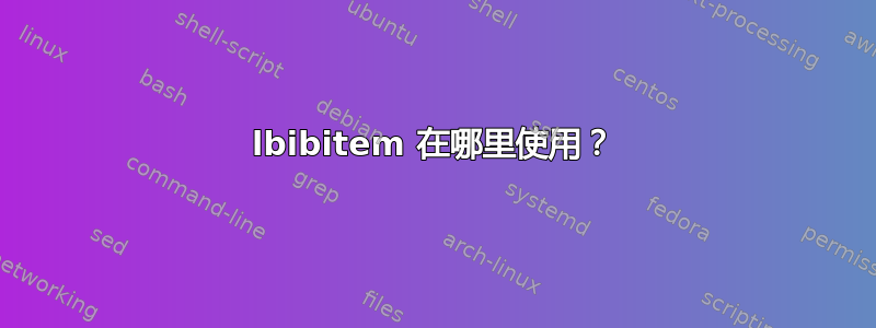 lbibitem 在哪里使用？