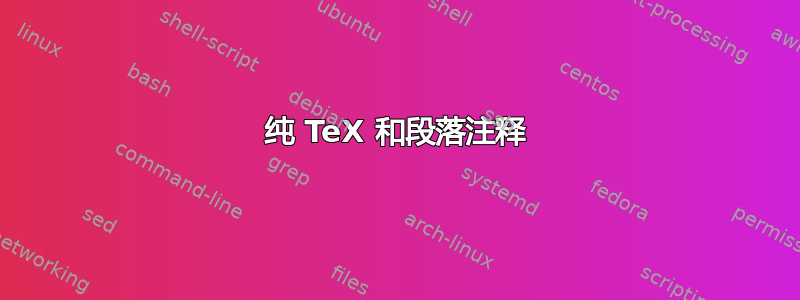 纯 TeX 和段落注释