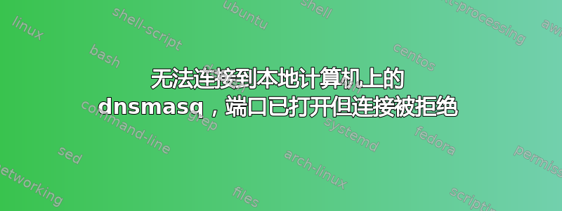 无法连接到本地计算机上的 dnsmasq，端口已打开但连接被拒绝