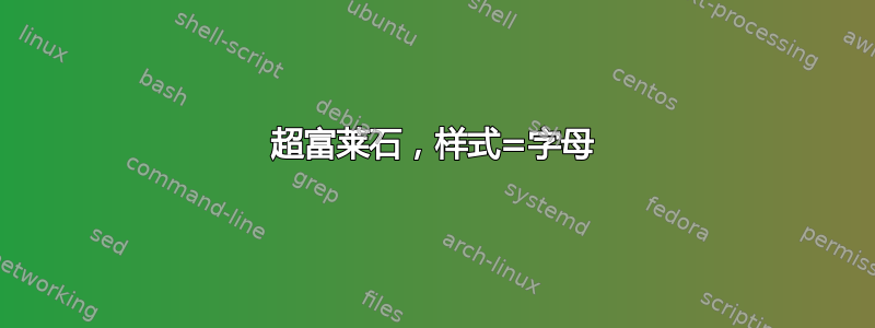 超富莱石，样式=字母