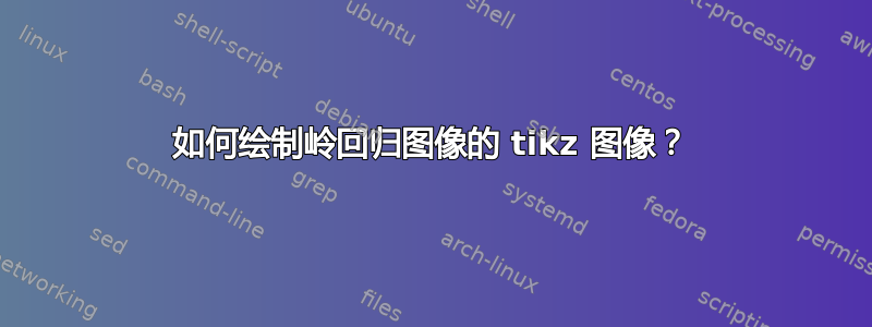 如何绘制岭回归图像的 tikz 图像？