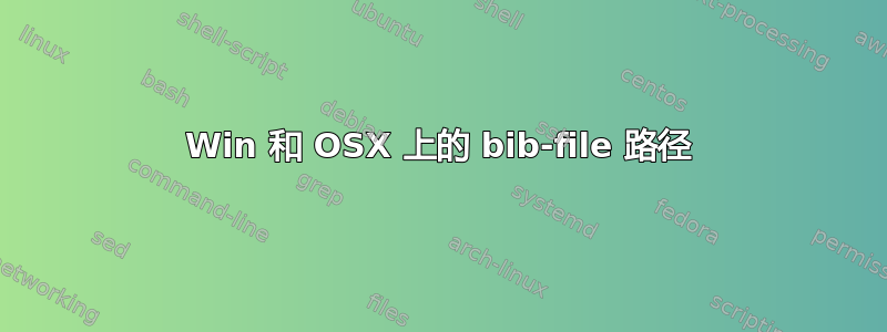 Win 和 OSX 上的 bib-file 路径