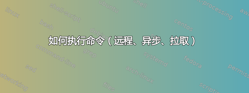 如何执行命令（远程、异步、拉取）