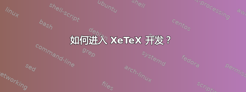 如何进入 XeTeX 开发？