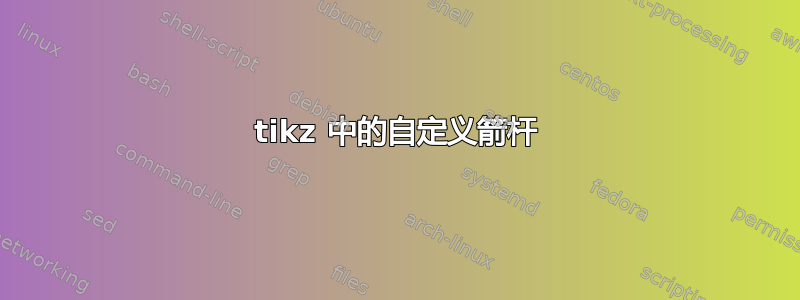 tikz 中的自定义箭杆