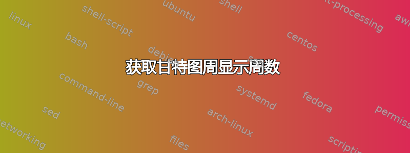 获取甘特图周显示周数