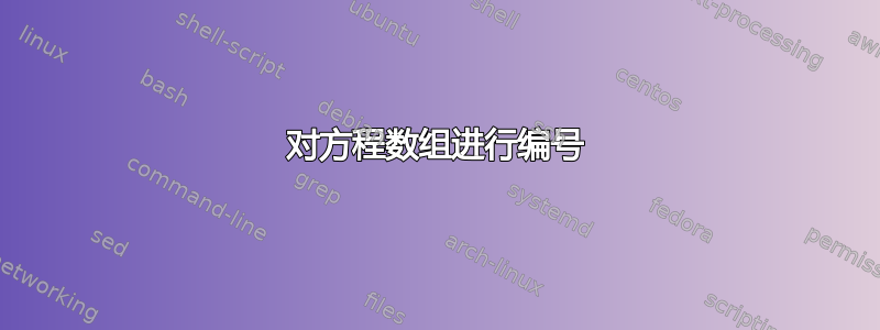 对方程数组进行编号