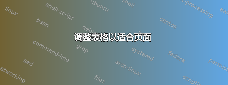 调整表格以适合页面