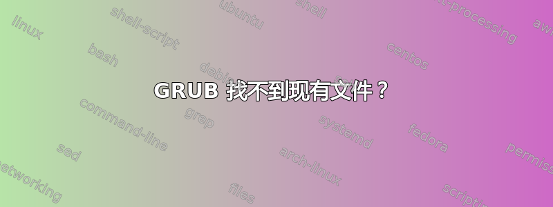 GRUB 找不到现有文件？