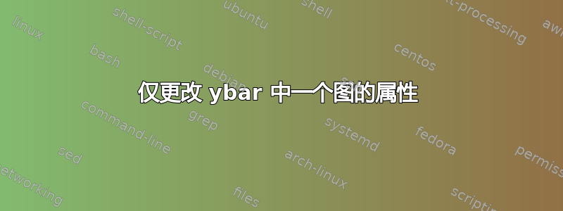 仅更改 ybar 中一个图的属性