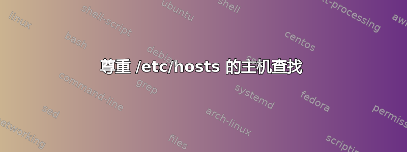 尊重 /etc/hosts 的主机查找