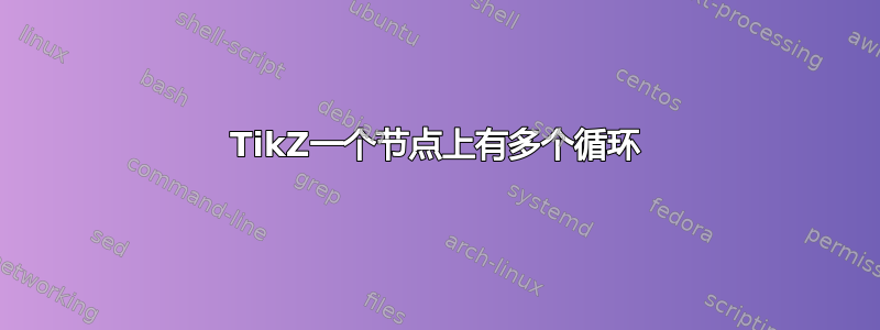 TikZ一个节点上有多个循环