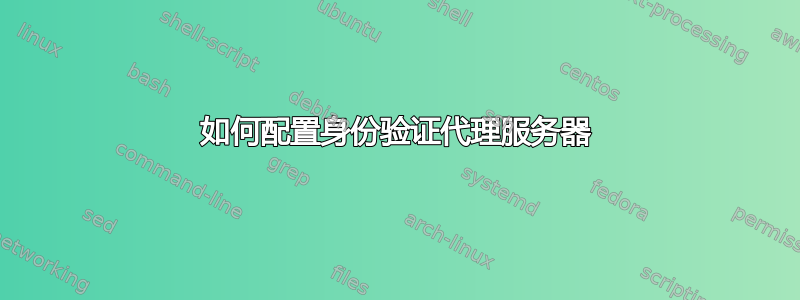 如何配置身份验证代理服务器