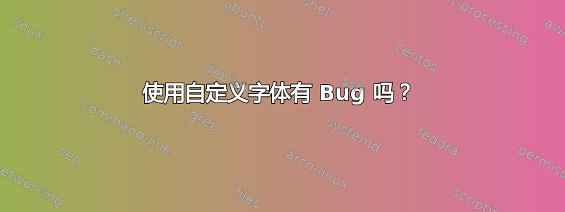 使用自定义字体有 Bug 吗？