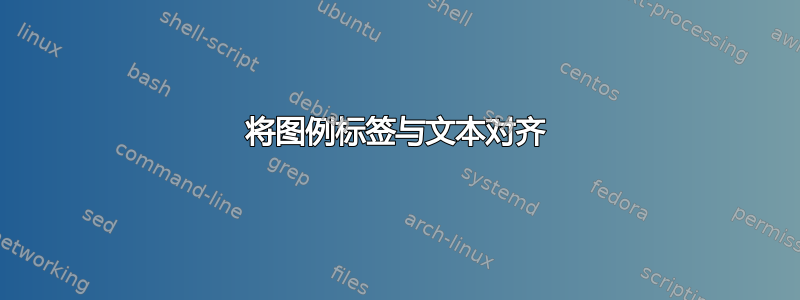 将图例标签与文本对齐