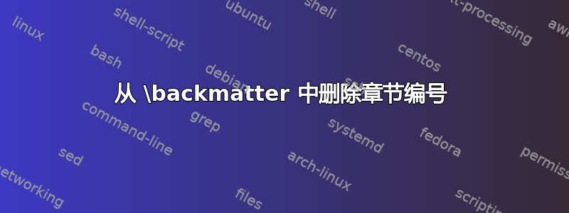 从 \backmatter 中删除章节编号