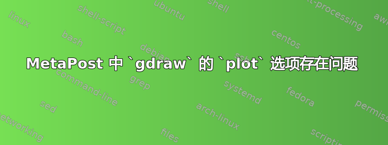 MetaPost 中 `gdraw` 的 `plot` 选项存在问题