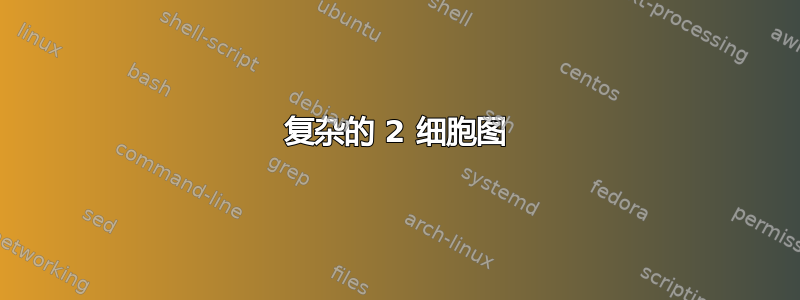 复杂的 2 细胞图