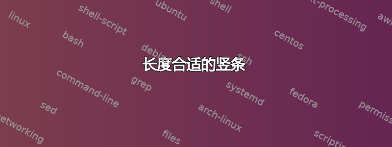 长度合适的竖条