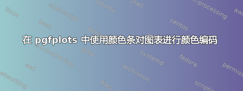 在 pgfplots 中使用颜色条对图表进行颜色编码