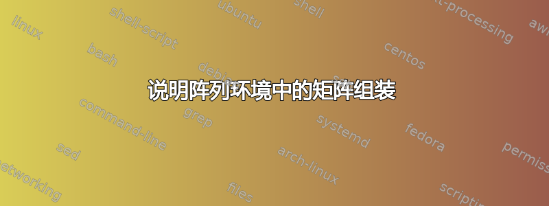 说明阵列环境中的矩阵组装