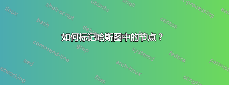 如何标记哈斯图中的节点？