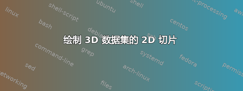 绘制 3D 数据集的 2D 切片