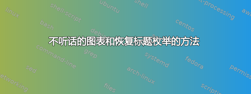 不听话的图表和恢复标题枚举的方法