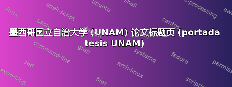 墨西哥国立自治大学 (UNAM) 论文标题页 (portada tesis UNAM)