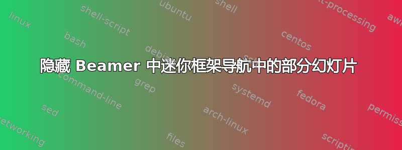 隐藏 Beamer 中迷你框架导航中的部分幻灯片