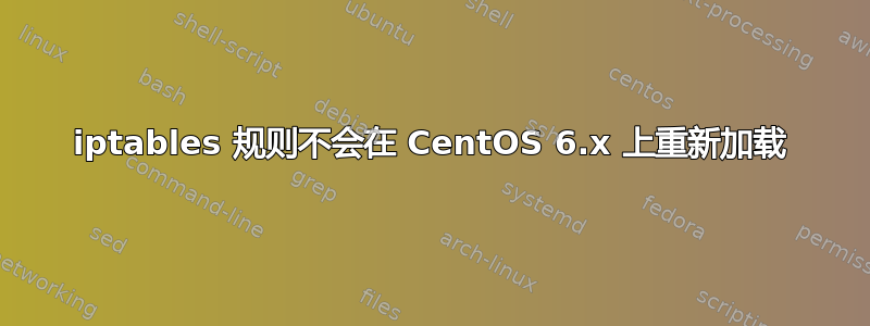 iptables 规则不会在 CentOS 6.x 上重新加载