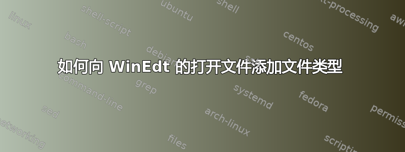 如何向 WinEdt 的打开文件添加文件类型