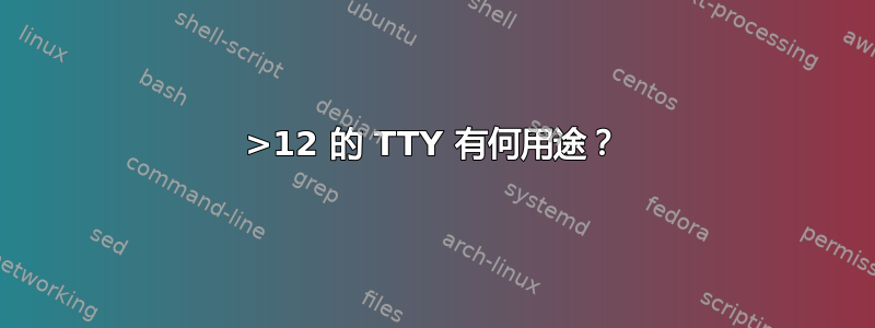 >12 的 TTY 有何用途？