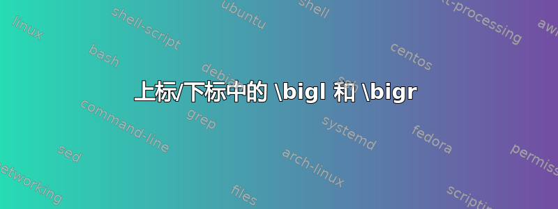 上标/下标中的 \bigl 和 \bigr