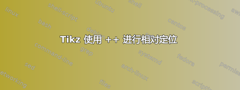 Tikz 使用 ++ 进行相对定位