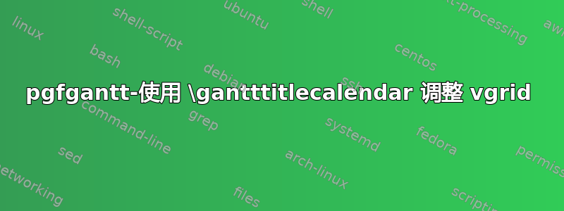 pgfgantt-使用 \gantttitlecalendar 调整 vgrid