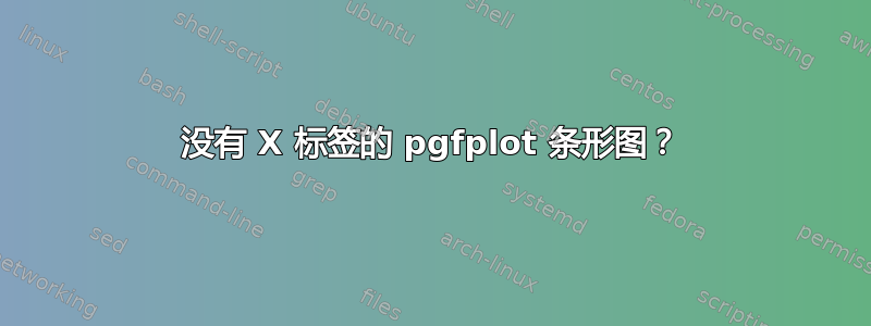 没有 X 标签的 pgfplot 条形图？