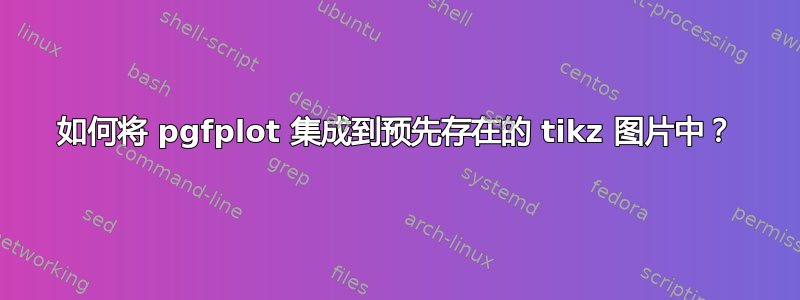 如何将 pgfplot 集成到预先存在的 tikz 图片中？