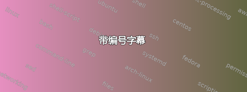 带编号字幕