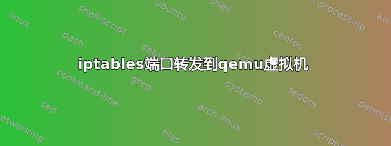 iptables端口转发到qemu虚拟机