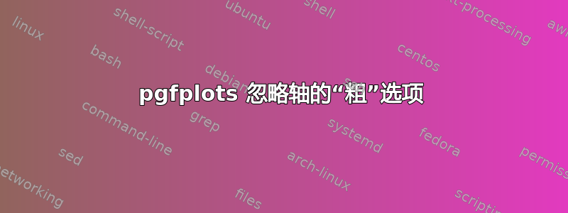 pgfplots 忽略轴的“粗”选项