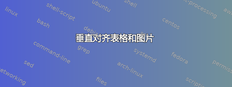 垂直对齐表格和图片