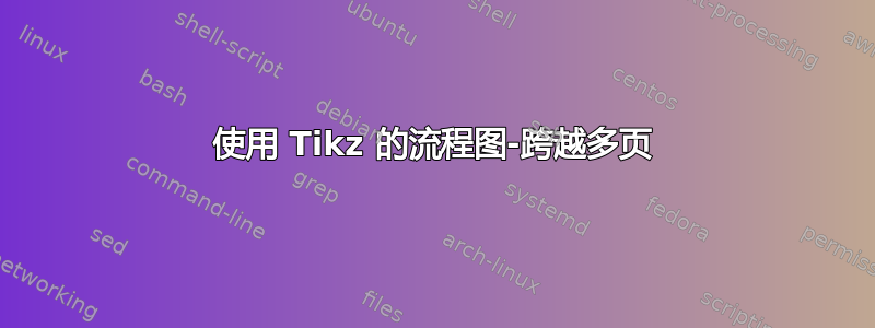 使用 Tikz 的流程图-跨越多页