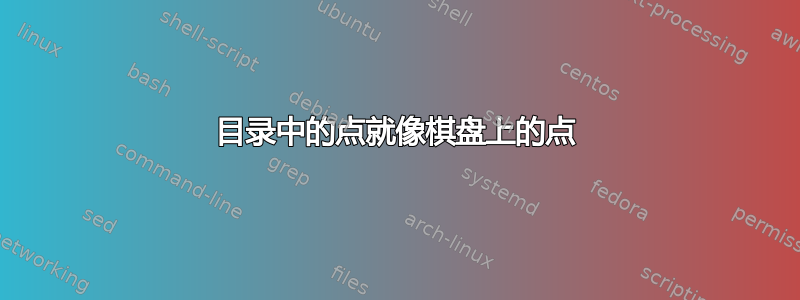 目录中的点就像棋盘上的点