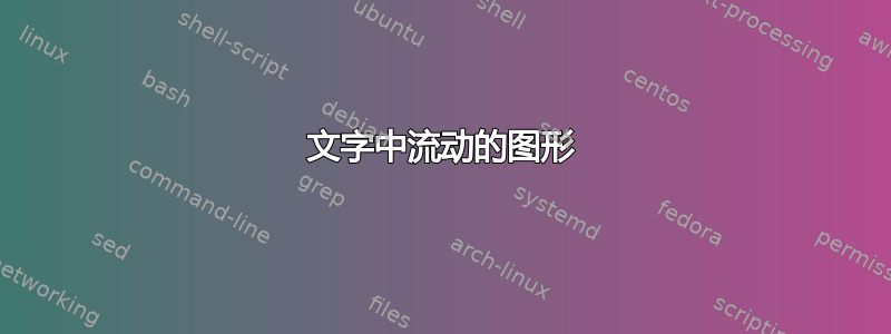 文字中流动的图形